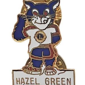 Lions Club Vintage 1982 Wildcat Hazel Green Pin With Butterfly Clasp
